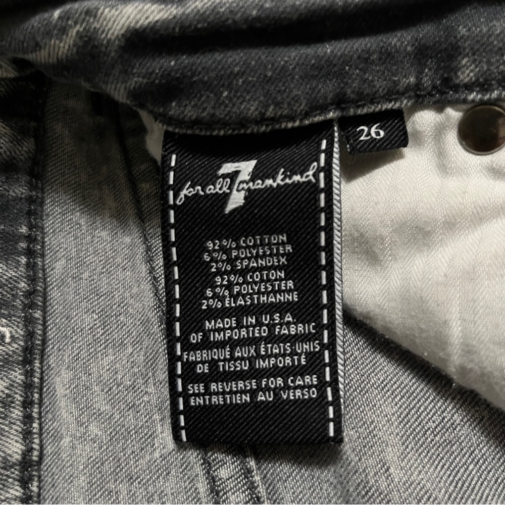Women’s 7 for all Mankind Jeans, Midrise Ankle Skinny, Gray - Picture 5 of 11